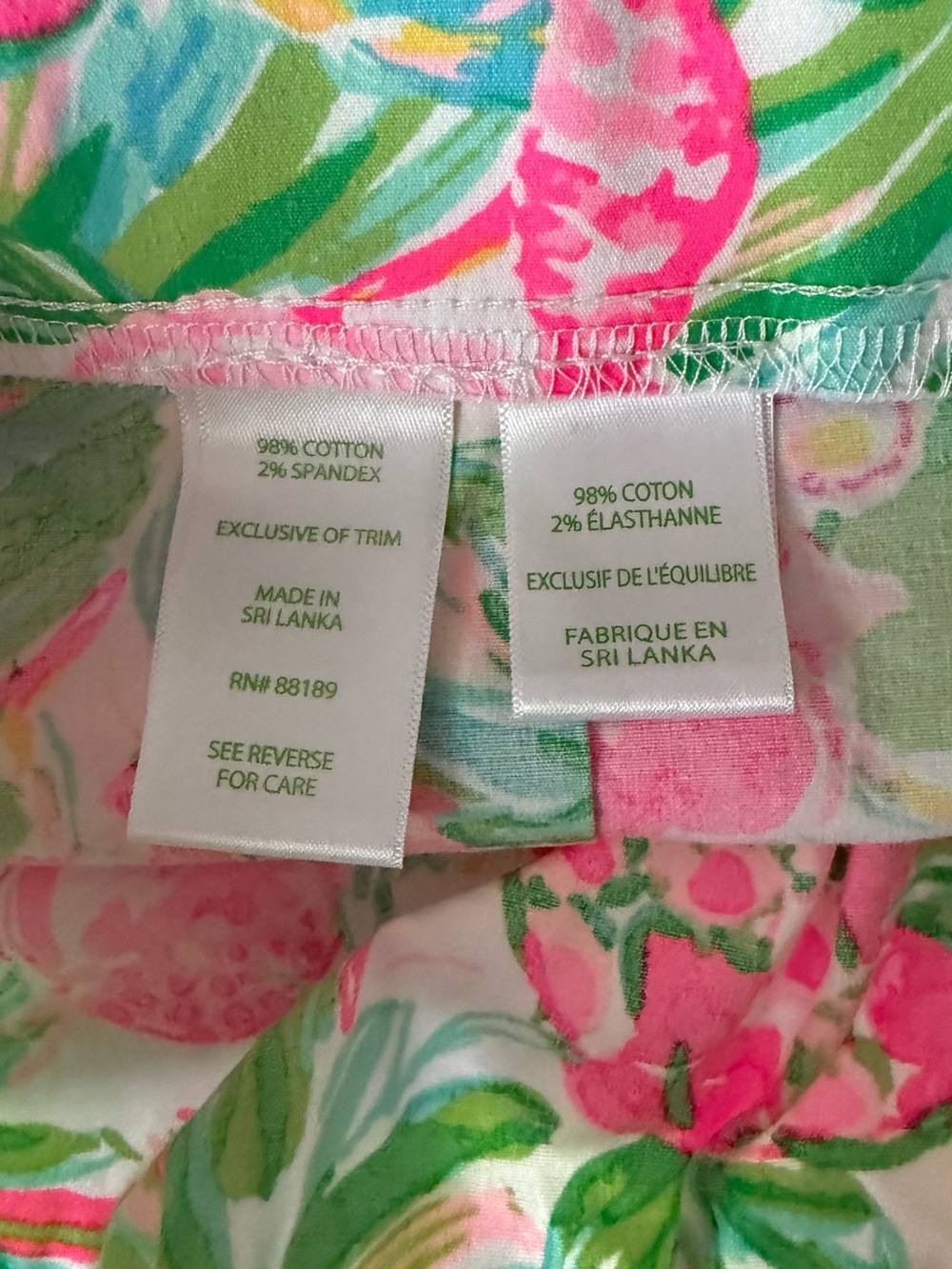 Lilly Pulitzer Pink & Green Tropical Print Bermuda Shorts | Size M - Picture 6 of 9